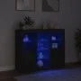 Aparadores con luces LED 3 piezas madera de ingeniería negro by , Sideboards - Ref: Foro24-3209122, Price: 202,15 €, Discount: %