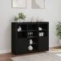 Aparadores con luces LED 3 piezas madera de ingeniería negro by , Sideboards - Ref: Foro24-3209122, Price: 202,15 €, Discount: %