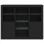 Aparadores con luces LED 3 piezas madera de ingeniería negro by , Sideboards - Ref: Foro24-3209122, Price: 202,15 €, Discount: %