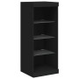 Vitrinen mit LED-Lichtern, 3-teilig, aus schwarzer Ingenieurholz. von , Sideboards - Ref: Foro24-3209122, Preis: 199,82 €, Ra...