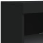 Vitrinen mit LED-Lichtern, 3-teilig, aus schwarzer Ingenieurholz. von , Sideboards - Ref: Foro24-3209122, Preis: 199,82 €, Ra...