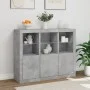 Aparador con luz LED 3 pzas madera de ingeniería gris hormigón by , Sideboards - Ref: Foro24-3209103, Price: 213,04 €, Discou...