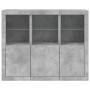 Aparador con luz LED 3 pzas madera de ingeniería gris hormigón by , Sideboards - Ref: Foro24-3209103, Price: 217,28 €, Discou...