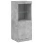 Aparador con luz LED 3 pzas madera de ingeniería gris hormigón by , Sideboards - Ref: Foro24-3209103, Price: 213,04 €, Discou...