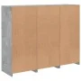 Aparador con luz LED 3 pzas madera de ingeniería gris hormigón by , Sideboards - Ref: Foro24-3209103, Price: 213,04 €, Discou...
