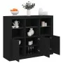 Aparadores con luces LED 3 piezas madera de ingeniería negro by , Sideboards - Ref: Foro24-3209101, Price: 216,69 €, Discount: %