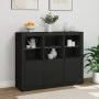 Aparadores con luces LED 3 piezas madera de ingeniería negro by , Sideboards - Ref: Foro24-3209101, Price: 216,69 €, Discount: %