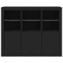 Aparadores con luces LED 3 piezas madera de ingeniería negro de , Aparadores - Ref: Foro24-3209101, Precio: 212,78 €, Descuen...