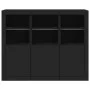 Aparadores con luces LED 3 piezas madera de ingeniería negro by , Sideboards - Ref: Foro24-3209101, Price: 216,69 €, Discount: %