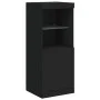 Aparadores con luces LED 3 piezas madera de ingeniería negro by , Sideboards - Ref: Foro24-3209101, Price: 216,69 €, Discount: %