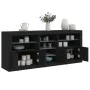 Aparador con luces LED negro 162x37x67 cm by , Sideboards - Ref: Foro24-3209031, Price: 216,72 €, Discount: %