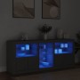 Schwarzer Schrank mit LED-Lichtern 162x37x67 cm von , Sideboards - Ref: Foro24-3209031, Preis: 200,65 €, Rabatt: %