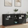 Aparador con luces LED negro 162x37x67 cm de , Aparadores - Ref: Foro24-3209031, Precio: 207,96 €, Descuento: %