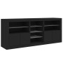 Schwarzer Schrank mit LED-Lichtern 162x37x67 cm von , Sideboards - Ref: Foro24-3209031, Preis: 200,65 €, Rabatt: %