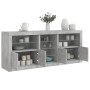 Sideboard mit LED-Lichtern in Betongrau 162x37x67 cm von , Sideboards - Ref: Foro24-3209033, Preis: 194,23 €, Rabatt: %