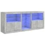 Aparador con luces LED gris hormigón 162x37x67 cm by , Sideboards - Ref: Foro24-3209033, Price: 189,46 €, Discount: %