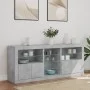 Aparador con luces LED gris hormigón 162x37x67 cm by , Sideboards - Ref: Foro24-3209033, Price: 189,46 €, Discount: %