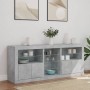 Sideboard mit LED-Lichtern in Betongrau 162x37x67 cm von , Sideboards - Ref: Foro24-3209033, Preis: 194,23 €, Rabatt: %