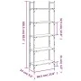 Librería de 5 estantes madera ingeniería negro 60,5x24x166,5 cm de , Librerías y estanterías - Ref: Foro24-838863, Precio: 38...