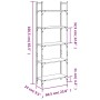 Librería de 5 estantes madera ingeniería negro 60,5x24x166,5 cm by , Bookcases and shelves - Ref: Foro24-838863, Price: 45,99...