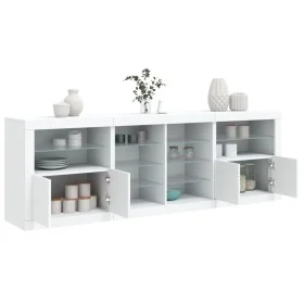 Sideboard mit LED-Lichtern weiß 202x37x67 cm von , Sideboards - Ref: Foro24-3209044, Preis: 230,26 €, Rabatt: %