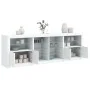 Sideboard mit LED-Lichtern weiß 202x37x67 cm von , Sideboards - Ref: Foro24-3209044, Preis: 230,26 €, Rabatt: %