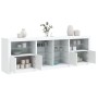 Sideboard mit LED-Lichtern weiß 202x37x67 cm von , Sideboards - Ref: Foro24-3209044, Preis: 222,86 €, Rabatt: %