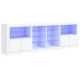 Sideboard mit LED-Lichtern weiß 202x37x67 cm von , Sideboards - Ref: Foro24-3209044, Preis: 230,26 €, Rabatt: %