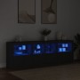 Schwarzer Schrank mit LED-Lichtern 202x37x67 cm von , Sideboards - Ref: Foro24-3209010, Preis: 236,41 €, Rabatt: %