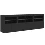 Aparador con luces LED negro 202x37x67 cm by , Sideboards - Ref: Foro24-3209010, Price: 243,03 €, Discount: %