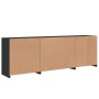 Aparador con luces LED negro 202x37x67 cm by , Sideboards - Ref: Foro24-3209010, Price: 236,41 €, Discount: %