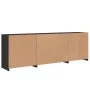 Aparador con luces LED negro 202x37x67 cm by , Sideboards - Ref: Foro24-3209010, Price: 243,03 €, Discount: %