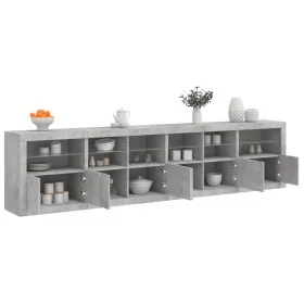 Sideboard mit LED-Lichtern in Betongrau 283x37x67 cm von , Sideboards - Ref: Foro24-3209019, Preis: 266,73 €, Rabatt: %