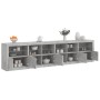 Aparador con luces LED gris hormigón 283x37x67 cm by , Sideboards - Ref: Foro24-3209019, Price: 276,62 €, Discount: %