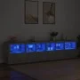 Aparador con luces LED gris hormigón 283x37x67 cm de , Aparadores - Ref: Foro24-3209019, Precio: 266,65 €, Descuento: %