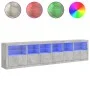 Aparador con luces LED gris hormigón 283x37x67 cm de , Aparadores - Ref: Foro24-3209019, Precio: 266,65 €, Descuento: %