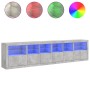 Aparador con luces LED gris hormigón 283x37x67 cm by , Sideboards - Ref: Foro24-3209019, Price: 276,62 €, Discount: %