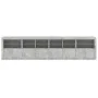 Aparador con luces LED gris hormigón 283x37x67 cm de , Aparadores - Ref: Foro24-3209019, Precio: 266,65 €, Descuento: %