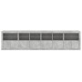 Aparador con luces LED gris hormigón 283x37x67 cm by , Sideboards - Ref: Foro24-3209019, Price: 276,62 €, Discount: %