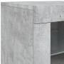 Aparador con luces LED gris hormigón 283x37x67 cm by , Sideboards - Ref: Foro24-3209019, Price: 276,62 €, Discount: %