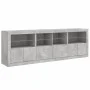 Aparador con luces LED gris hormigón 202x37x67 cm by , Sideboards - Ref: Foro24-3209012, Price: 202,23 €, Discount: %