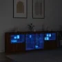 Sideboard mit LED-Lichtern Eiche Braun 202x37x67 cm von , Sideboards - Ref: Foro24-3209050, Preis: 228,57 €, Rabatt: %