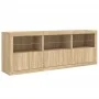 Aparador con luces LED roble Sonoma 181,5x37x67 cm by , Sideboards - Ref: Foro24-3209004, Price: 205,75 €, Discount: %