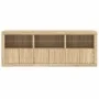 Aparador con luces LED roble Sonoma 181,5x37x67 cm by , Sideboards - Ref: Foro24-3209004, Price: 205,75 €, Discount: %
