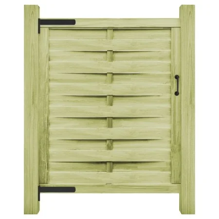 Green impregnated pine wood garden door 100x125 cm by vidaXL, garden gates - Ref: Foro24-45310, Price: 59,21 €, Discount: %