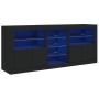 Aparador con luces LED negro 181,5x37x67 cm by , Sideboards - Ref: Foro24-3209038, Price: 208,42 €, Discount: %