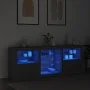 Aparador con luces LED negro 181,5x37x67 cm by , Sideboards - Ref: Foro24-3209038, Price: 220,49 €, Discount: %