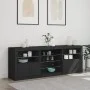 Aparador con luces LED negro 181,5x37x67 cm by , Sideboards - Ref: Foro24-3209038, Price: 220,49 €, Discount: %