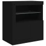 Aparador con luces LED negro 181,5x37x67 cm by , Sideboards - Ref: Foro24-3209038, Price: 220,49 €, Discount: %