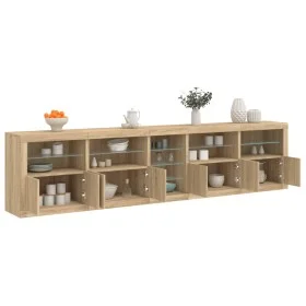 Sideboard mit LED-Lichtern in Sonoma-Eiche 283x37x67 cm. von , Sideboards - Ref: Foro24-3209025, Preis: 316,15 €, Rabatt: %